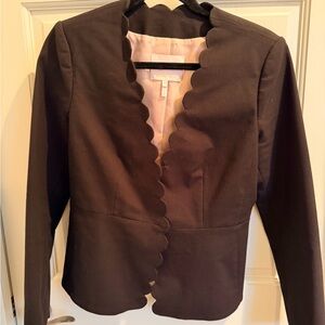 Rebecca Taylor Black Scalloped Women's Jacket size 4